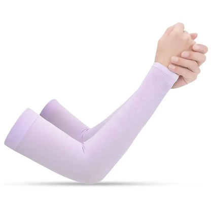 Ice Silk Cooling UV Arm Sleeves – Sun Protection for Sports, Driving & Outdoor Activities
