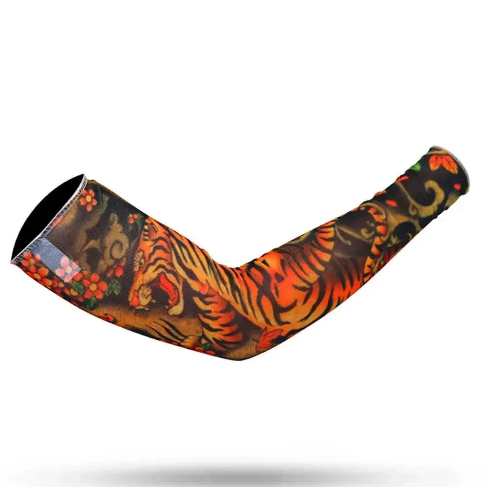 1Pc Summer Cooling Flower Arm Sleeves Outdoor Sport Tattoo Arm Sleeves UV Protection Arm Cover Sun Protection Sportswear Sleeves