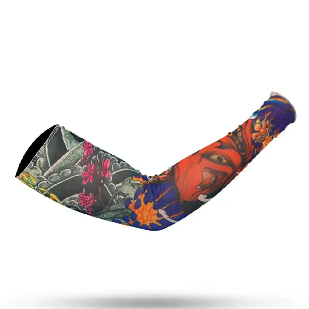 1Pc Summer Cooling Flower Arm Sleeves Outdoor Sport Tattoo Arm Sleeves UV Protection Arm Cover Sun Protection Sportswear Sleeves