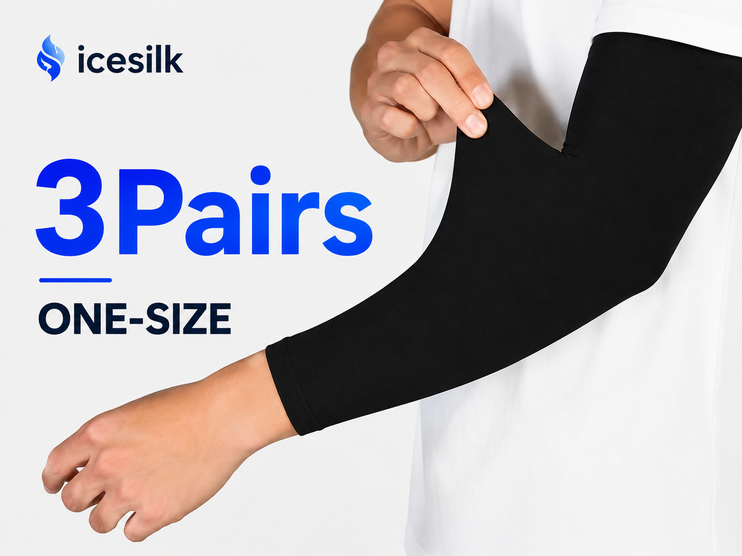 IceSilk Core™ UV Cooling Arm Sleeves (3-Pack) – UPF 50+ Sun Protection