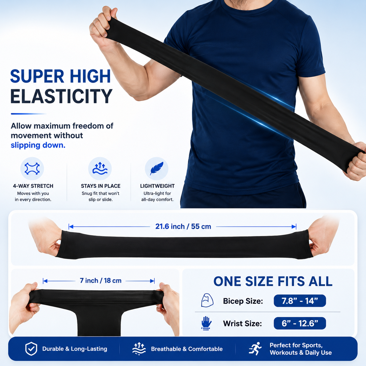 IceSilk Core™ UV Cooling Arm Sleeves (3-Pack) – UPF 50+ Sun Protection