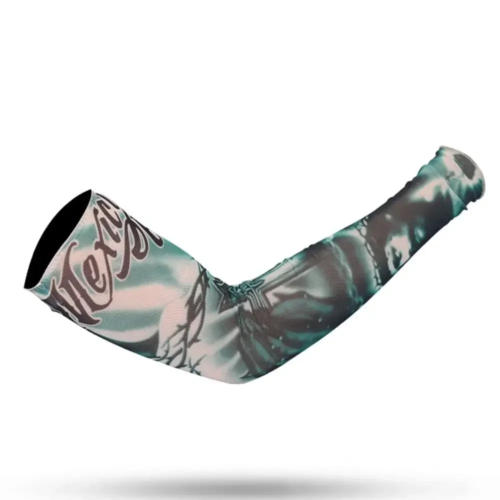 1Pc Summer Cooling Flower Arm Sleeves Outdoor Sport Tattoo Arm Sleeves UV Protection Arm Cover Sun Protection Sportswear Sleeves