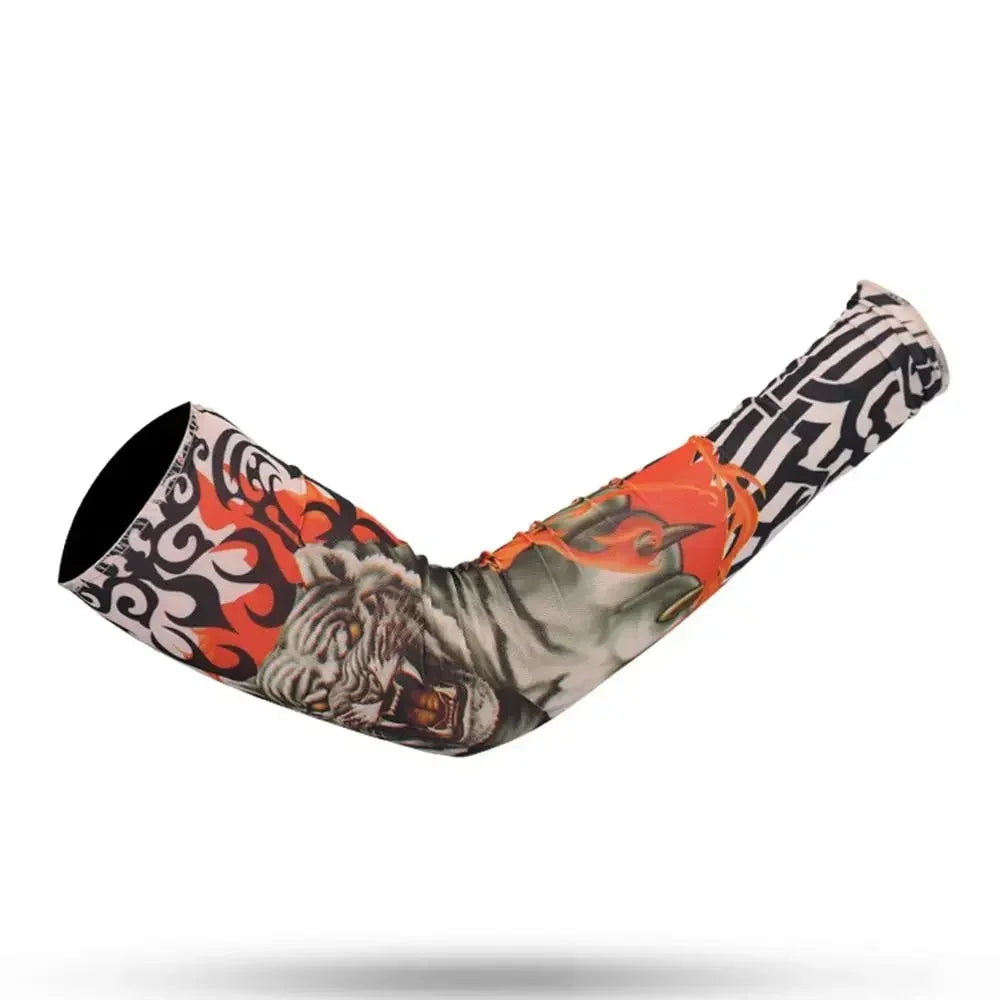 1Pc Summer Cooling Flower Arm Sleeves Outdoor Sport Tattoo Arm Sleeves UV Protection Arm Cover Sun Protection Sportswear Sleeves