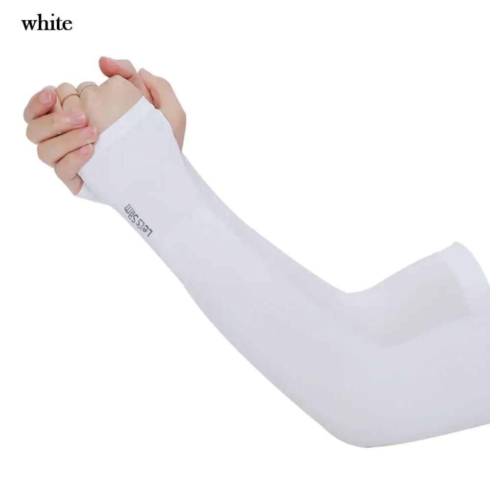 Ice Silk Cooling UV Arm Sleeves – Sun Protection for Sports, Driving & Outdoor Activities