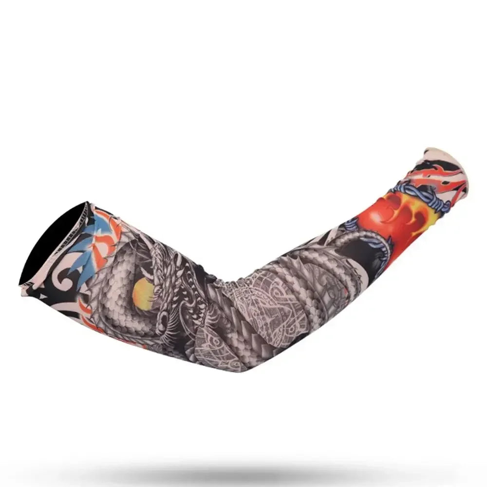 1Pc Summer Cooling Flower Arm Sleeves Outdoor Sport Tattoo Arm Sleeves UV Protection Arm Cover Sun Protection Sportswear Sleeves