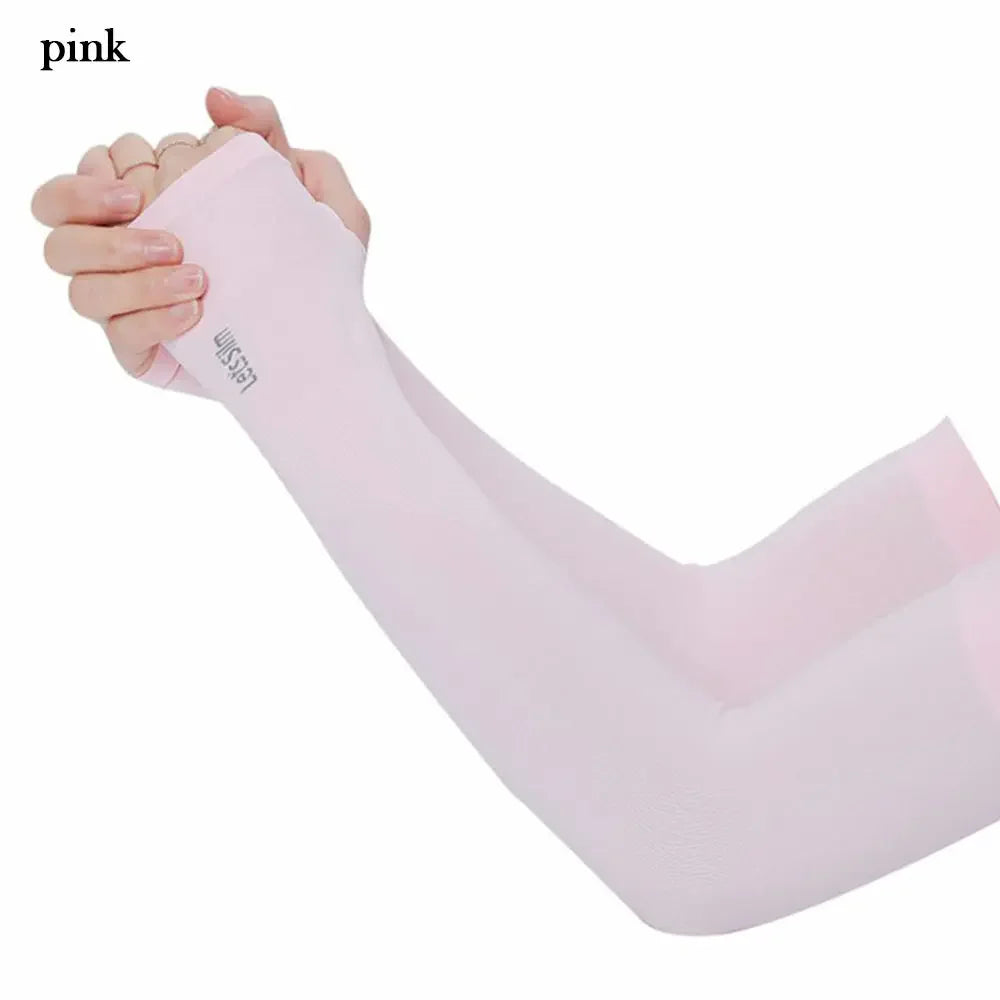 Ice Silk Cooling UV Arm Sleeves – Sun Protection for Sports, Driving & Outdoor Activities