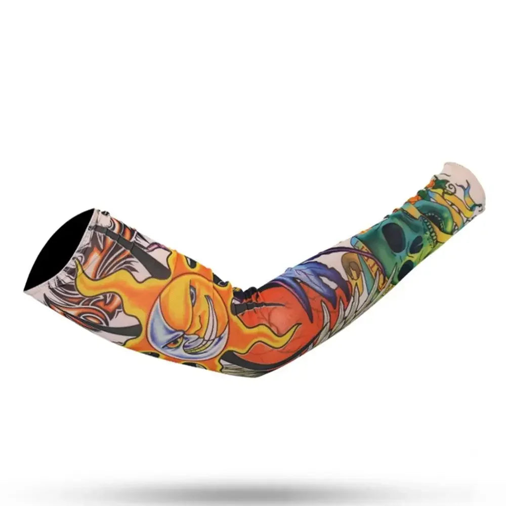 1Pc Summer Cooling Flower Arm Sleeves Outdoor Sport Tattoo Arm Sleeves UV Protection Arm Cover Sun Protection Sportswear Sleeves