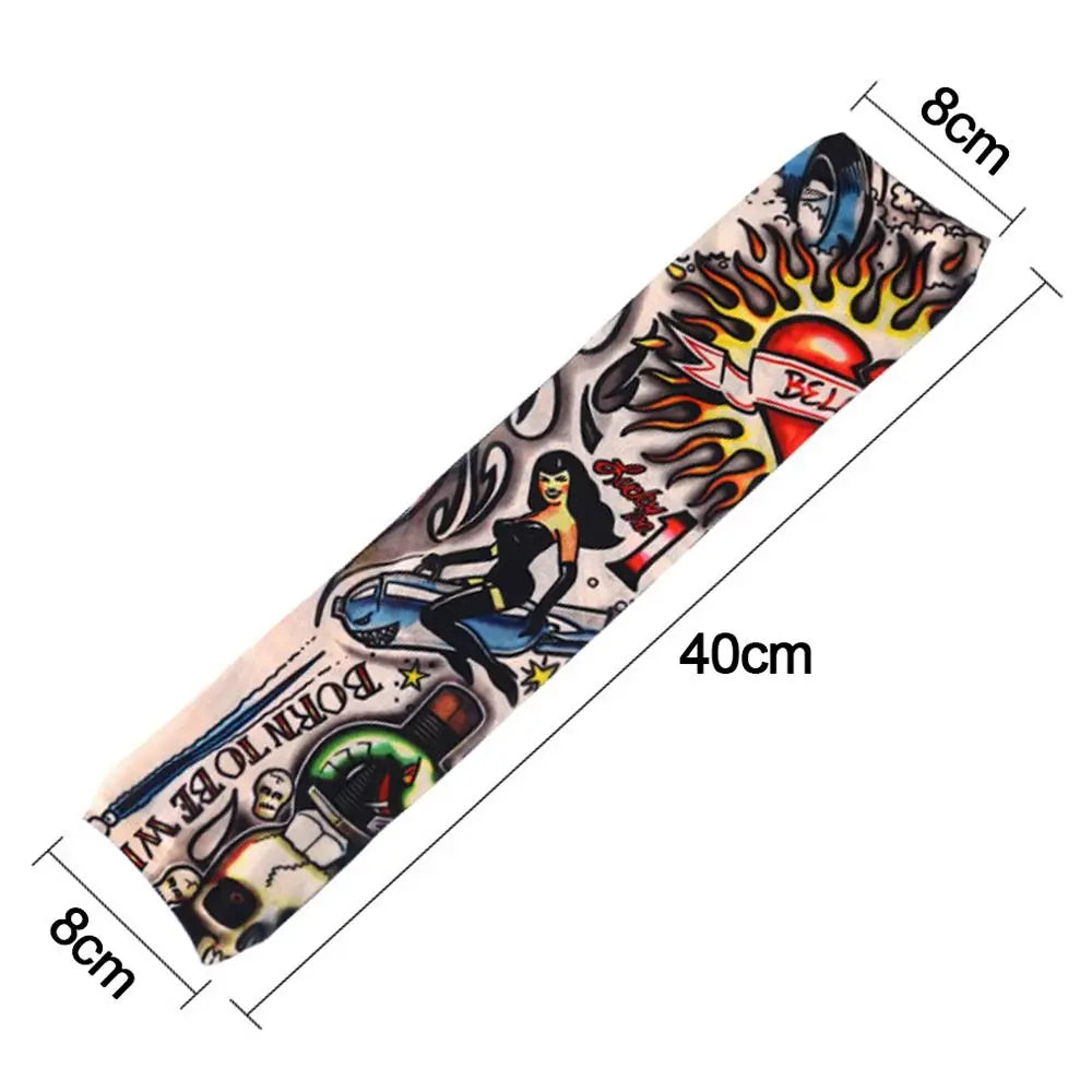 1Pc Summer Cooling Flower Arm Sleeves Outdoor Sport Tattoo Arm Sleeves UV Protection Arm Cover Sun Protection Sportswear Sleeves