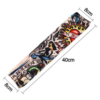 1Pc Summer Cooling Flower Arm Sleeves Outdoor Sport Tattoo Arm Sleeves UV Protection Arm Cover Sun Protection Sportswear Sleeves