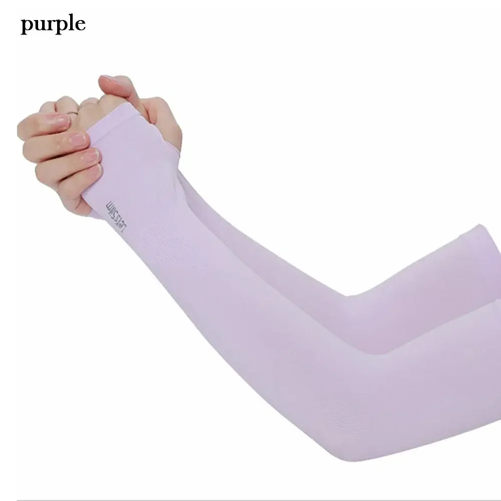 Ice Silk Cooling UV Arm Sleeves – Sun Protection for Sports, Driving & Outdoor Activities