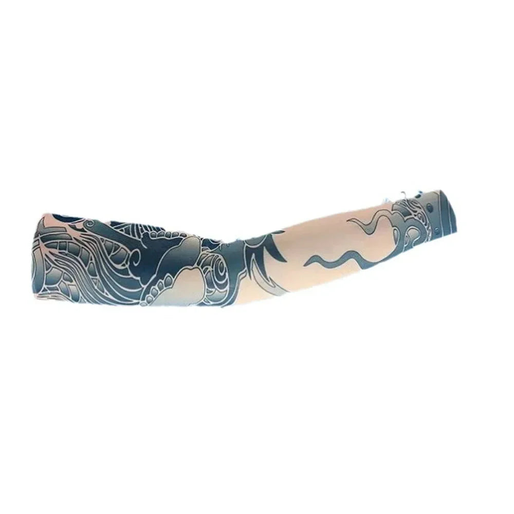 1Pc Summer Cooling Flower Arm Sleeves Outdoor Sport Tattoo Arm Sleeves UV Protection Arm Cover Sun Protection Sportswear Sleeves